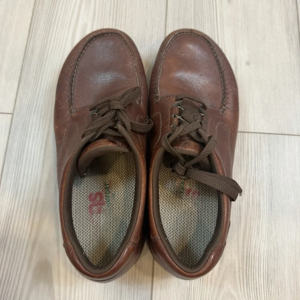 SAS Bout Time Walking Shoes Mens‎ 9M Tripad Lace Up Moccasin Mulch Brown